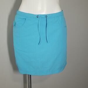 L.L. Bean Aqua Blue Nylon Skirt